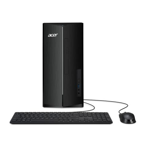 ACER PC Aspire TC-1780, 3-13100, 8GB, 512 M.2 SSD, DVDRW, Intel UHD, W11H, mouse+KB, Black